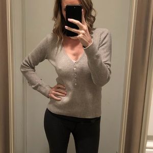 Cashmere Sweater by Aqua. Henley style